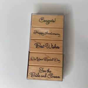 Set of 5 Rubber Stamp Set